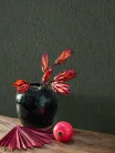 Casadeco Vegetals vlies, vinyl anyagú, szürke színű, geometriai, leveles, Modern tapéta