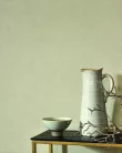 Casadeco Vegetals vlies, vinyl anyagú, zöld színű, levél erezet, Modern tapéta