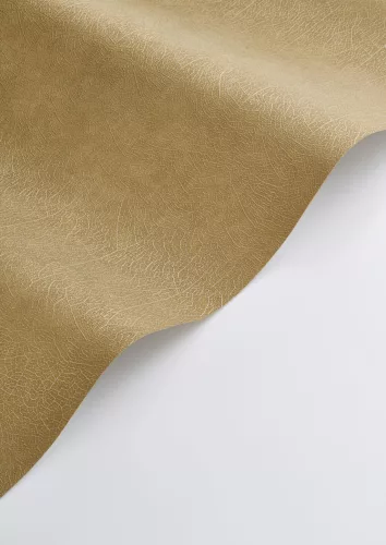 Casadeco Vegetals vlies, vinyl anyagú, mustársárga színű, levél erezet, Modern tapéta