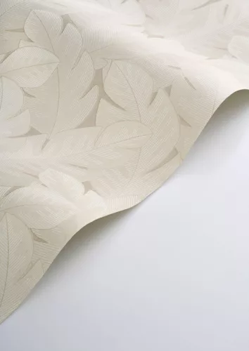 Casadeco Vegetals vlies, vinyl anyagú, beige színű, leveles, Modern tapéta