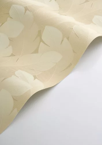 Casadeco Vegetals vlies, vinyl anyagú, beige, barna színű, leveles, Modern tapéta