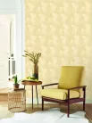 Casadeco Vegetals vlies, vinyl anyagú, beige, barna színű, leveles, Modern tapéta
