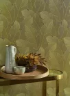 Casadeco Vegetals vlies, vinyl anyagú, arany színű, leveles, Modern tapéta