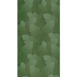   Casadeco Vegetals vlies, vinyl anyagú, zöld, bronz színű, leveles, Modern tapéta
