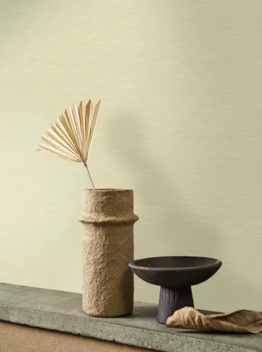 Casadeco Vegetals vlies, vinyl anyagú, vajszínű színű, struktúrált, textílhatású, Modern tapéta