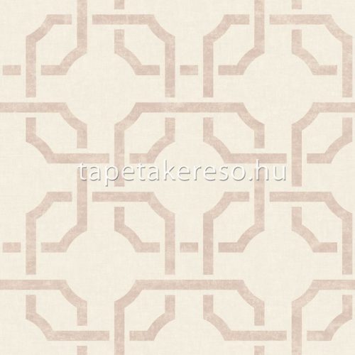 Casadeco Vienne vinyl, vlies anyagú barack színű art deco, geometriai klasszikus tapéta