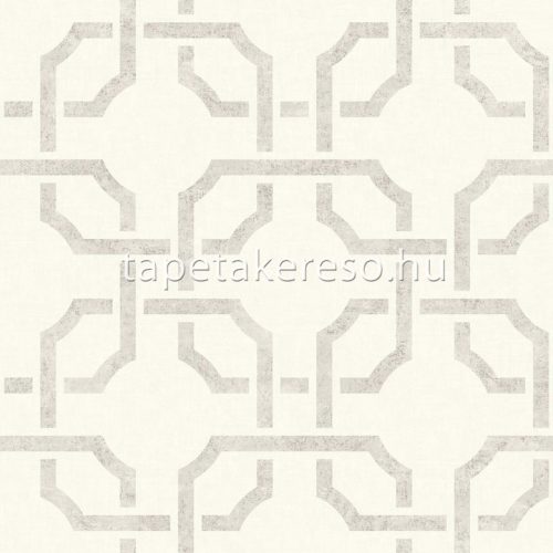 Casadeco Vienne vinyl, vlies anyagú fehér, szürke színű art deco, geometriai klasszikus tapéta