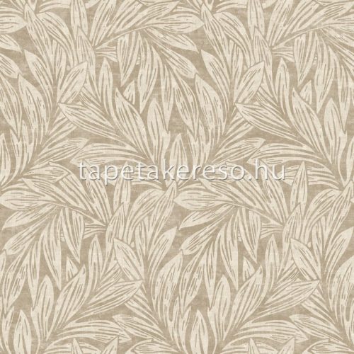 Casadeco Vienne vinyl, vlies anyagú beige, barna színű leveles, textilhatású klasszikus tapéta