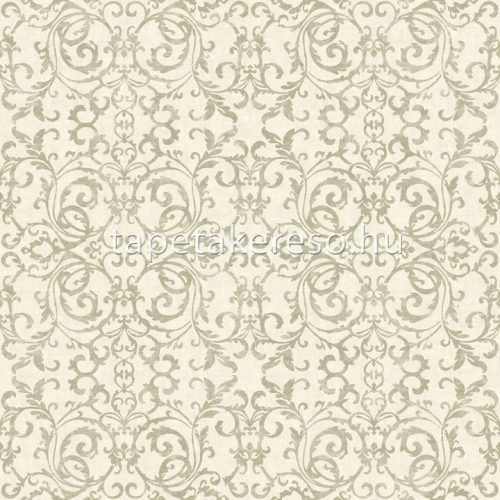 Casadeco Vienne vinyl, vlies anyagú beige, zöld színű barokk klasszikus tapéta