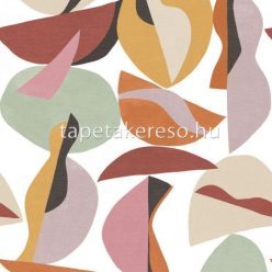   Casadeco Wonderwalls vlies anyagú fehér, zöld, mályva, bordó, barna színű geometriai modern poszter