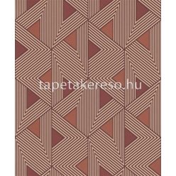   Khroma Wild vlies anyagú barna, terrakotta színű geometriai modern tapéta