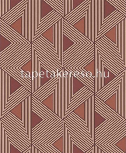 Khroma Wild vlies anyagú barna, terrakotta színű geometriai modern tapéta