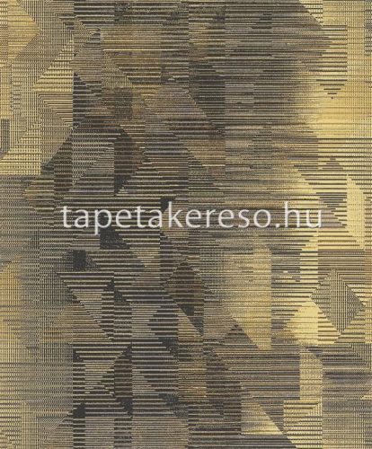 Khroma Wild vlies anyagú mustársárga, fekete színű geometriai modern tapéta