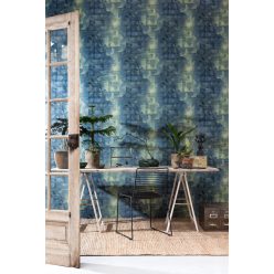   Khroma Wild vlies anyagú kék, zöld színű geometriai modern tapéta