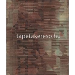   Khroma Wild vlies anyagú türkiz, barna, rozsdabarna színű geometriai modern tapéta