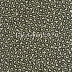   Caselio Wild vlies anyagú zöld, fekete, beige színű szőrminta modern, natural tapéta