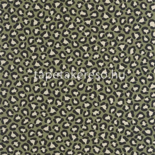 Caselio Wild vlies anyagú zöld, fekete, beige színű szőrminta modern, natural tapéta