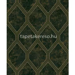   Prestige Wall For II vlies anyagú zöld, arany színű geometriai modern tapéta