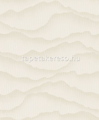 Prestige Wall For II vlies anyagú fehér, sárga, csillámos, szürke színű hullámos, vonalas modern tapéta