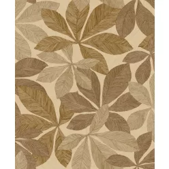   Caselio Woodline, vinyl, vlies anyagú, barna színű, leveles, Modern tapéta