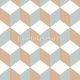 Caselio Young & Free vlies, vinyl anyagú fehér, kék, barack színű 3d, geometriai ifjúsági tapéta