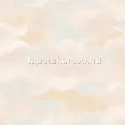   Caselio Young & Free vlies, vinyl anyagú kék, rózsaszín, barack színű felhős ifjúsági tapéta
