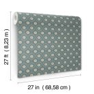 York RIFLE PAPER 3 vlies anyagú, türkiz, beige, arany  színű, virágos, Modern tapéta