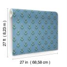 York RIFLE PAPER 3 vlies anyagú, zöld, kék, beige színű, virágos, Modern tapéta