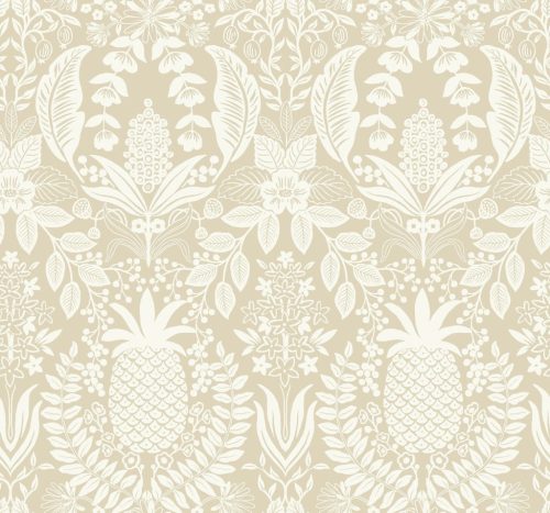 York RIFLE PAPER 3 vlies anyagú, beige, fehér színű, gyümölcsös, virágos, Modern tapéta