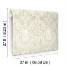 York RIFLE PAPER 3 vlies anyagú, beige, fehér színű, gyümölcsös, virágos, Modern tapéta