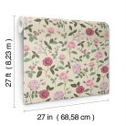 York RIFLE PAPER 3 vlies anyagú, beige, zöld, rózsaszín, mályva színű, virágos, Modern tapéta