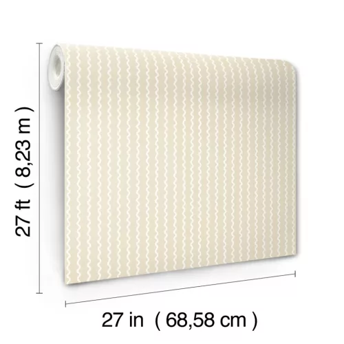 York RIFLE PAPER 3 vlies anyagú, fehér, beige  színű, hullámos, Modern tapéta