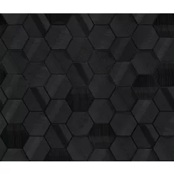   Zambaiti Parati Lamborghini 3 vlies, vinyl anyagú fekete színű sejtminta, geometriai modern tapéta