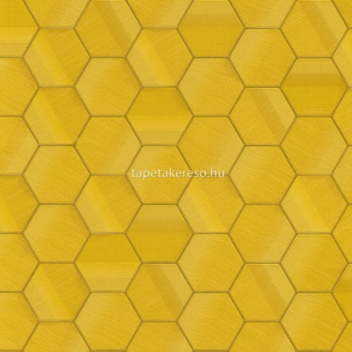 Zambaiti Parati Lamborghini 3 vlies, vinyl anyagú sárga színű sejtminta, geometriai modern tapéta