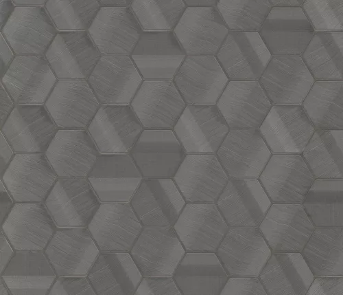 Zambaiti Parati Lamborghini 3 vlies, vinyl anyagú szürke színű sejtminta, geometriai modern tapéta