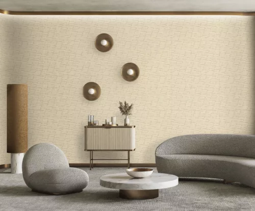 Zambaiti Parati Lamborghini 3 vlies, vinyl anyagú beige, barna színű fonott, geometriai modern tapéta