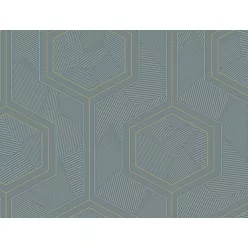   Zambaiti Parati Lamborghini 3 vlies, vinyl anyagú türkiz színű geometriai modern tapéta