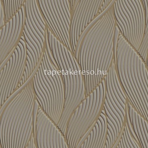 Zambaiti Parati Trussardi Casa 7 vlies, vinyl anyagú barna, arany színű 3d, leveles modern tapéta