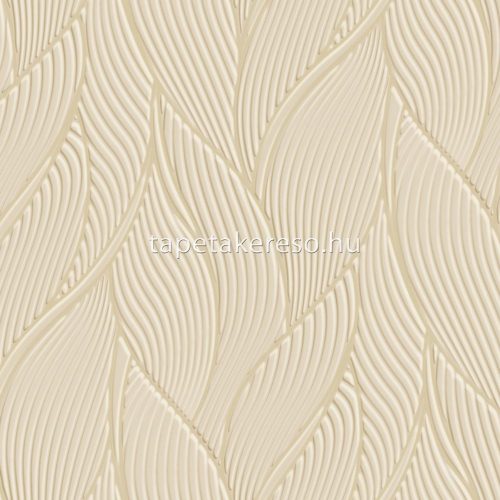 Zambaiti Parati Trussardi Casa 7 vlies, vinyl anyagú beige színű 3d, leveles modern tapéta