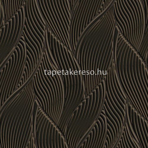 Zambaiti Parati Trussardi Casa 7 vlies, vinyl anyagú barna színű 3d, leveles modern tapéta