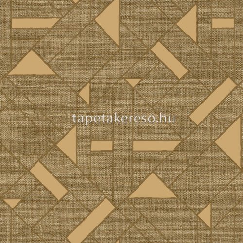 Zambaiti Parati Trussardi Casa 7 vlies, vinyl anyagú barna, arany színű geometriai modern tapéta