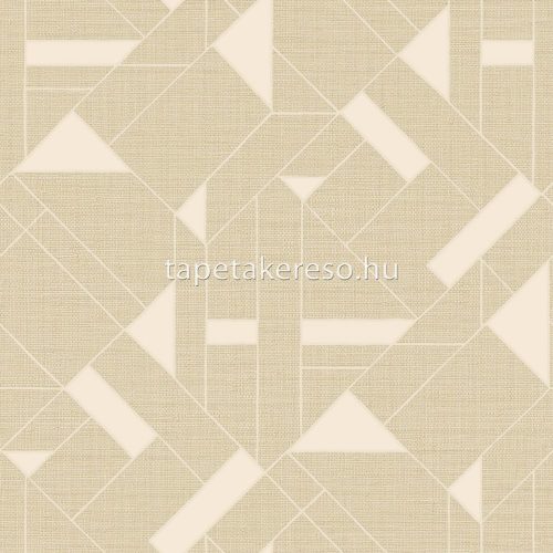 Zambaiti Parati Trussardi Casa 7 vlies, vinyl anyagú beige, vajszínű színű geometriai modern tapéta