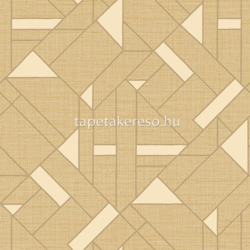 Zambaiti Parati Trussardi Casa 7 vlies, vinyl anyagú sárga, krém színű geometriai modern tapéta