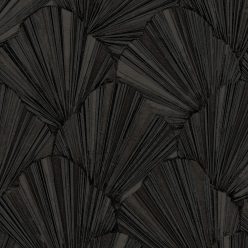   Zambaiti Parati Casa Chic vlies, vinyl anyagú, fekete, ezüst, csillámos színű, art deco, geometriai, struktúrált, Modern tapéta