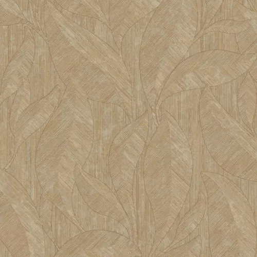 Zambaiti Parati Casa Chic vlies, vinyl anyagú, barna színű, leveles, struktúrált, Modern tapéta