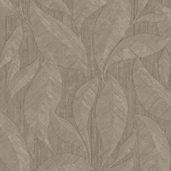   Zambaiti Parati Casa Chic vlies, vinyl anyagú, barna színű, leveles, struktúrált, Modern tapéta