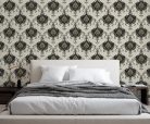 Zambaiti Parati Casa Chic vlies, vinyl anyagú, beige, barna, fekete, csillámos színű, barokk, Modern tapéta
