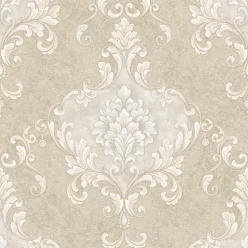  Zambaiti Parati Casa Chic vlies, vinyl anyagú, homok, fehér, csillámos színű, barokk, Modern tapéta