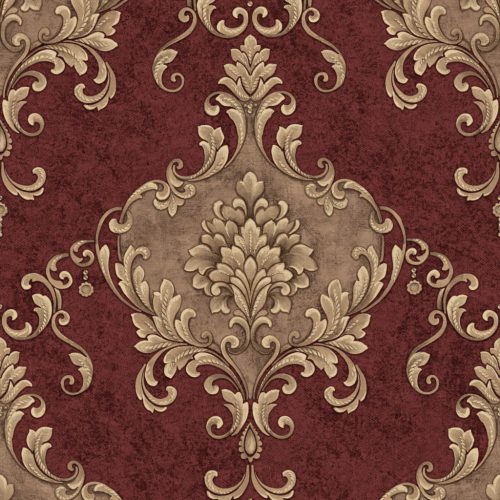 Zambaiti Parati Casa Chic vlies, vinyl anyagú, bordó, arany, csillámos színű, barokk, Modern tapéta