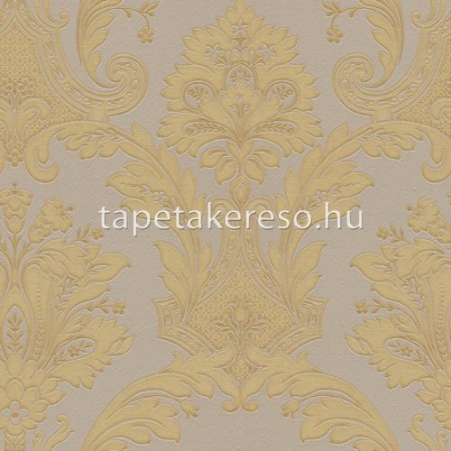 Zambaiti Parati Tradizione Italiana 2 vlies, vinyl anyagú beige, arany színű barokk klasszikus tapéta